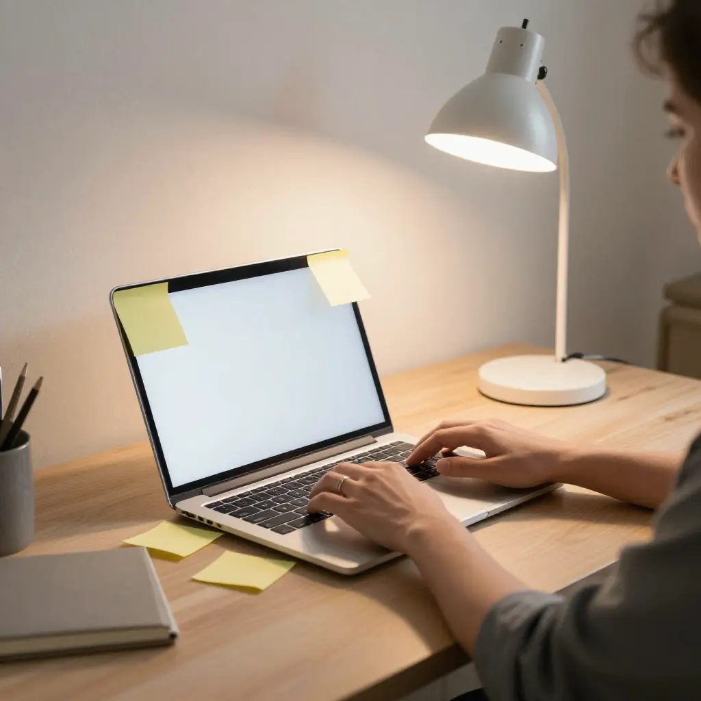 Productief werken aan bureau